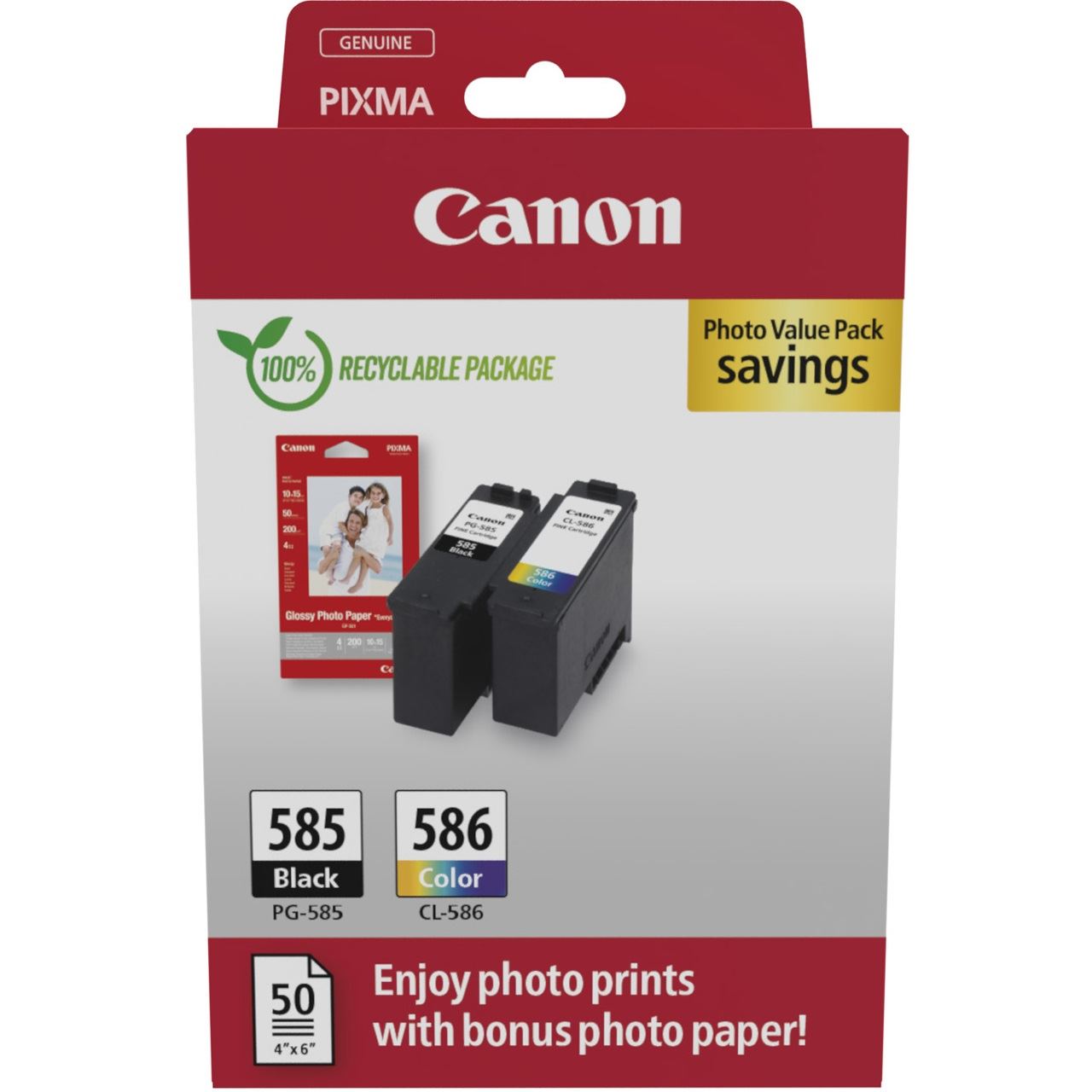 CANON PG-585/CL-586 PHOTO VALUE 4X6