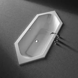 Kermi LIVORO VL1 Badewanne 6-Eck 195/80 Mittelablauf - Badewanne