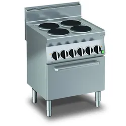 SILKO Elektro-Herd mit 4 Kochplatten und Umluftbackofen