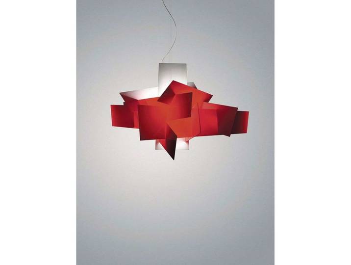 Big Bang LED Large Pendelleuchte Dimmbar Rot - Foscarini - Kunststoff