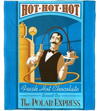 Northwest Warner Bros Polar Express Hot Hot Hot! Silk Touch Throw Blanket