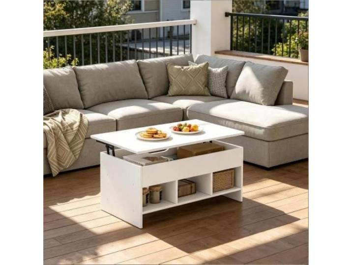 Table basse salon transformable 2 en 1 Petite table à manger et bureau PC multifonction