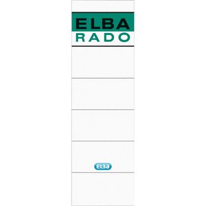 Elba Rückenschilder 100420947 rado, weiß, 59 x 190mm, selbstklebend, 10 Stück