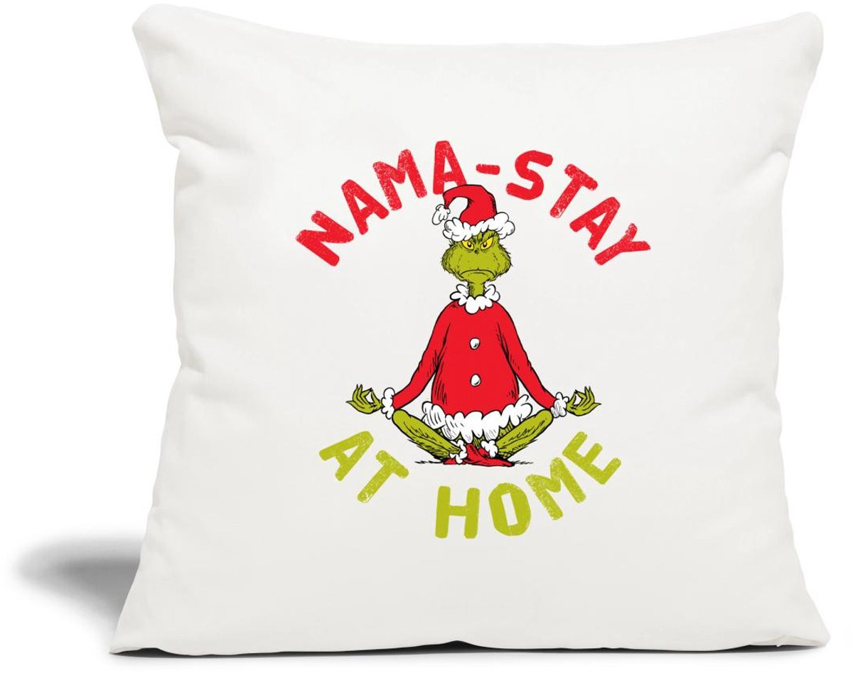 Spreadshirt The Grinch Meditatie Nama-Stay At Home Sierkussenhoes
