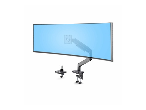 StarTech.com Monitor Desk Mount For 49" Ultrawide Curved Screen, Max 44lb - Befestigungskit (Federarm, Schwenkarm, Basis, VESA-Halterung, C-Klemme Montage 10-80 mm, Tüllenmontage 10 - 35 mm) (H1M1AG1-MONITOR-ARM)