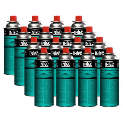 Gasflasche Camping 227gr Gaskartusche Butan x16 INTEC