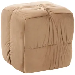 POUF Samtstoff Taupe Turley