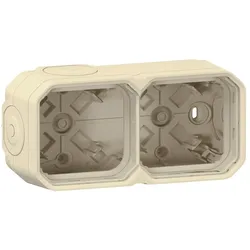 Legrand 069867L Plexo New 2-fach Gehäuse horizontal und vertikal in der Farbe: Beige