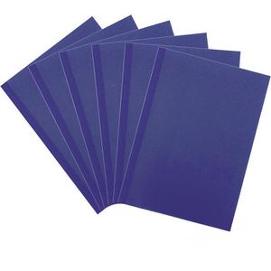 LMG Thermobindemappen A4, 1.5mm, 15 Blatt, Leder-Karton, blau, 50 Stück