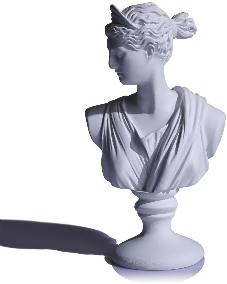 Witte Aphrodite Venus Buste - Klassieke Griekse Mythologie Sculptuur voor op een tafel of boekenplank