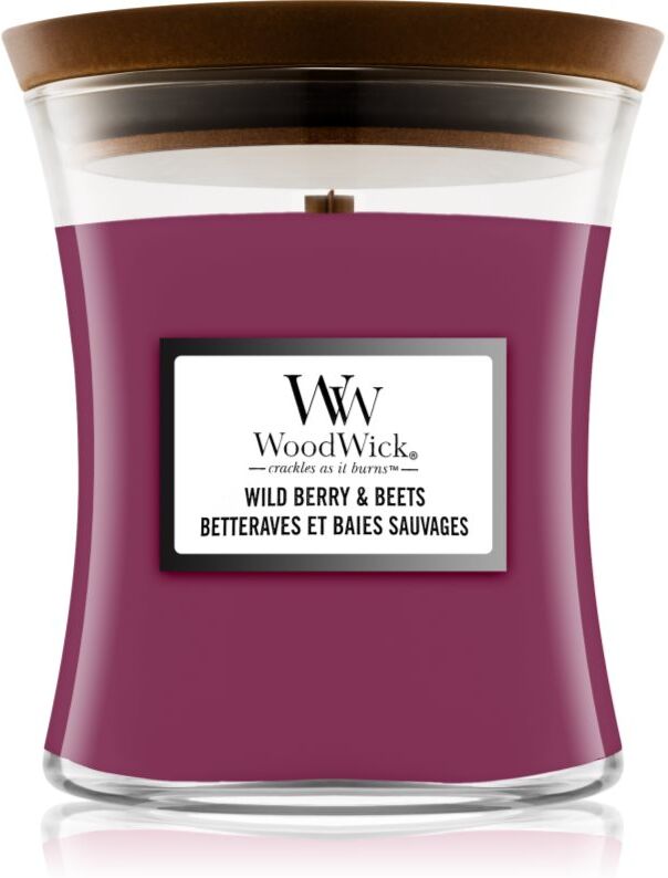 Woodwick Wild Berry & Beets scented candle with wooden wick 275 g