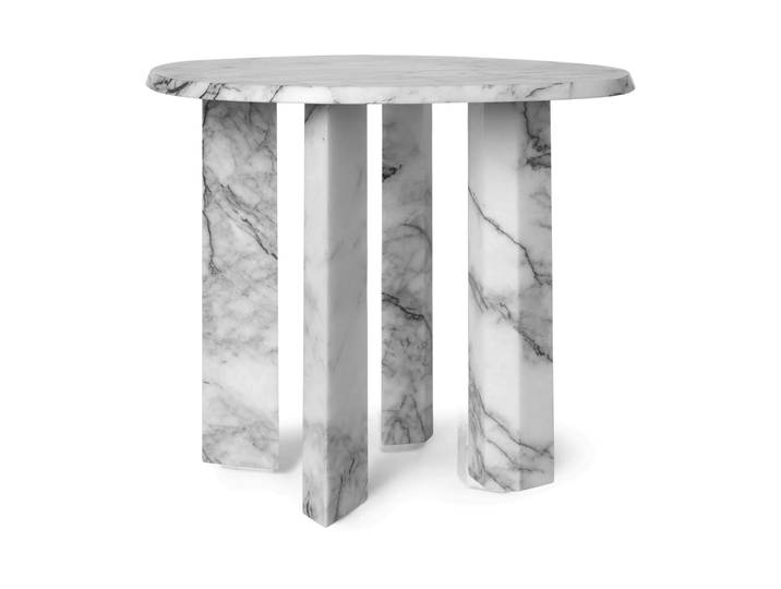 Ferm Living Taula Beistelltisch Ø54,4x45 cm White-charcoal