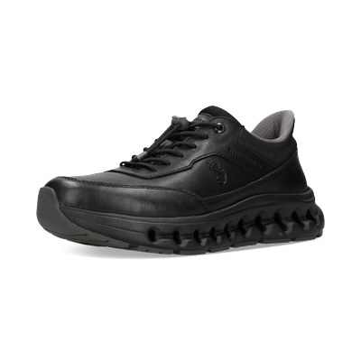 Slip-On Sneaker SALAMANDER "Bretten", Herren, Gr. 42, schwarz, Nappaleder, Schuhe, Schlupfschuh, Halbschuh mit Schnellverschluss, Hyper-Grip-Laufsohle
