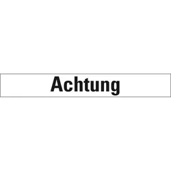 Aufkleber I Signalwort Achtung, Folie, selbstklebend, 26x10mm, 20/Bogen, GHS-Verordnung