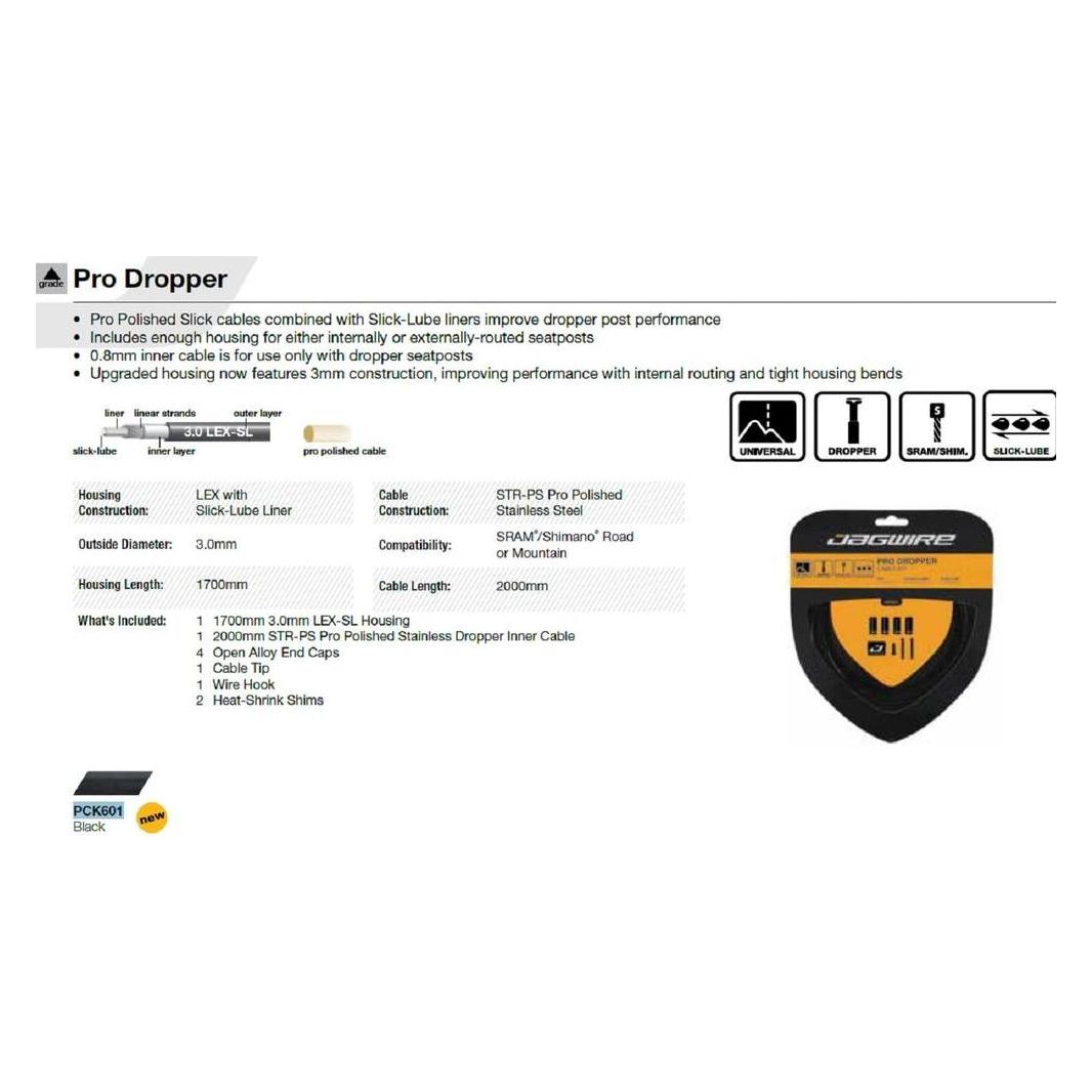 Jagwire Pro Dropper 3 mm Set Cable/Housing (204803)