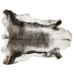 Kunstfell Rudolf in Grau ca. 90x110cm
