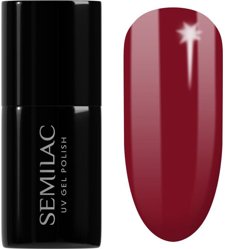 Semilac UV Hybrid Winter Collection gel nail polish for UV/LED hardening shade 592 Jelly Cherry 7 ml