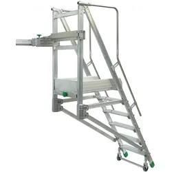 Facal Binary Schiebe-Podesttreppe Aluminium S600 4 Stufen