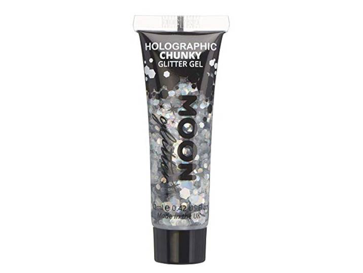 Moon Glitter Holografische Chunky Glitter Gezicht & Lichaam Gel 12 ml Zilver Glitter Gezicht Glitter