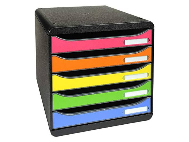 EXACOMPTA Bloc de classement BIG-BOX PLUS 5 Tiroirs Punchy arlequin