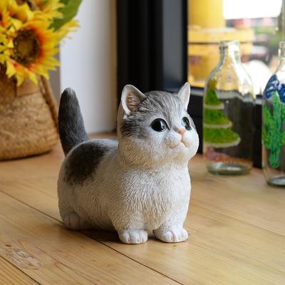 Hi-Line Gift Ltd. Sitting Cat Kitten Statue-Gray