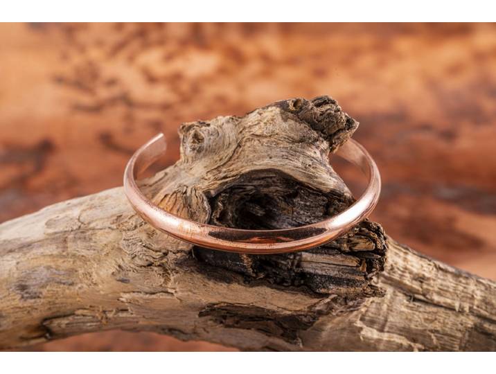 Koperen armband glad