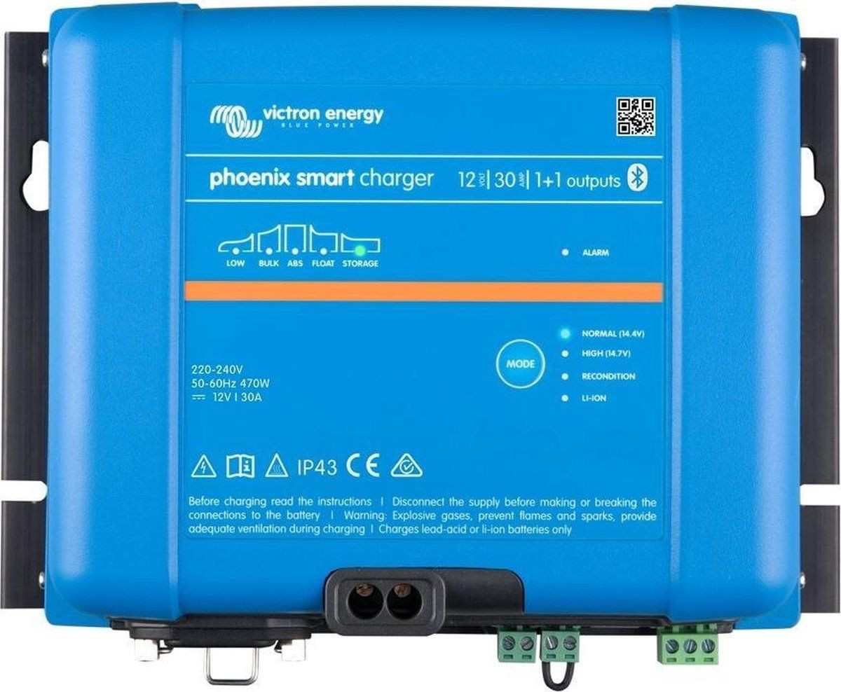 Victron Phoenix Smart IP43 24/16(3) Acculader met Bluetooth Smart - 24V