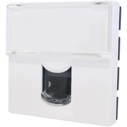 Legrand, Steckdose, MOSAIC Einzelne Computersteckdose RJ45 FTP Kat.6 2 weisse Module (076565)