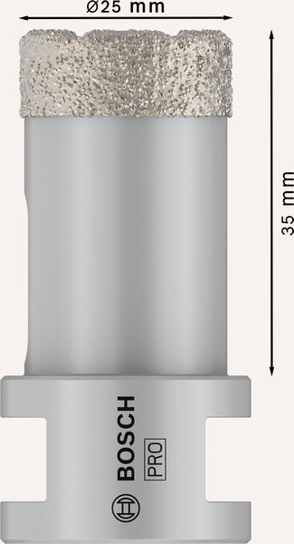 Bosch PRO Core Cutter dry, 25 x 35 x 22,23 mm 2608587117