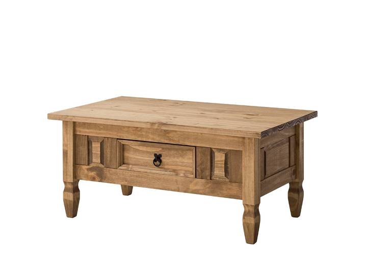 Table basse FINCA 100 x 46 x 60cm Beige/Marron/Epicéa naturel