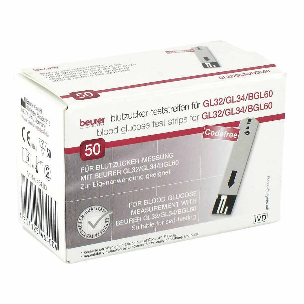BEURER GmbH Beurer Gl32/gl34/bgl60 Blutzucker-Teststreifen 07270240