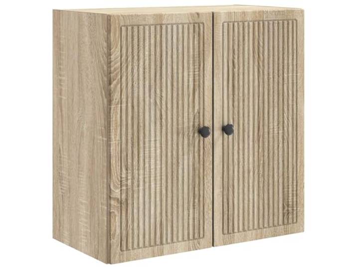 QINXIXINAIXI Wandschrank Sonoma-Eiche 59 x 31 x 60 cm Holzwerkstoff Vintage-Stil, rechteckiges Design, viel Stauraum, für Wohnzimmer, pflegeleicht