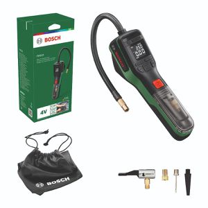 Bosch Luftpumpe PNEO 0603947500, Akkupumpe, 3,6V / 3Ah, mit 3 Ventiladaptern, 10,3 bar / 150 psi