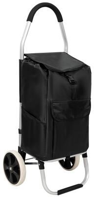 Kodotan sofa Shopping Trolley with Wheels, Trolley Black Foldable Shopping Cart, Removable Shopping Oxford Waterproof Bag