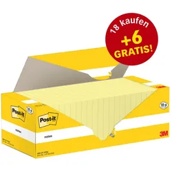 Post-it® Haftnotizen gelb, 100 Blatt pro Block