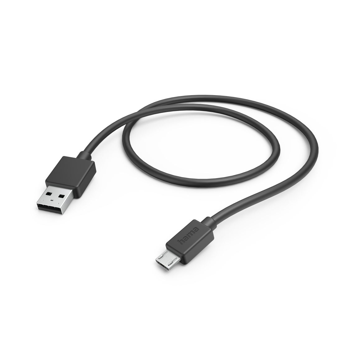 Hama 201584 0,48 Gbit/s Stecker Micro-USB A auf USB A 1 m (Schwarz) 00201584