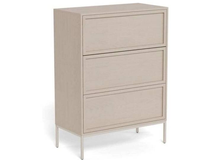 AC Design Furniture Kommode AC Design Schwarz, Grau Holz B 80 H 110 cm - Kommode