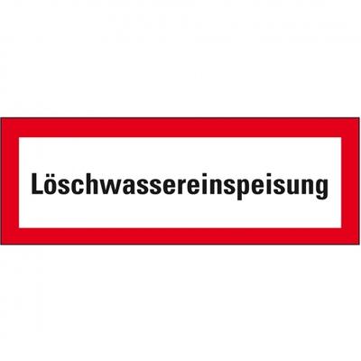 Schild I Feuerwehrschild Löschwassereinspeisung, Kunststoff, 420x148mm, DIN 4066