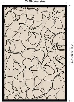 Amanti Art Outlined Flowers Canvas Magnetic Board, Svelte Framed Memo Board