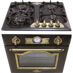Gas Herdset Autark Kaiser Gas Backofen EG 6345 Em+ Gaskochfeld 60cm KG 6325 Em