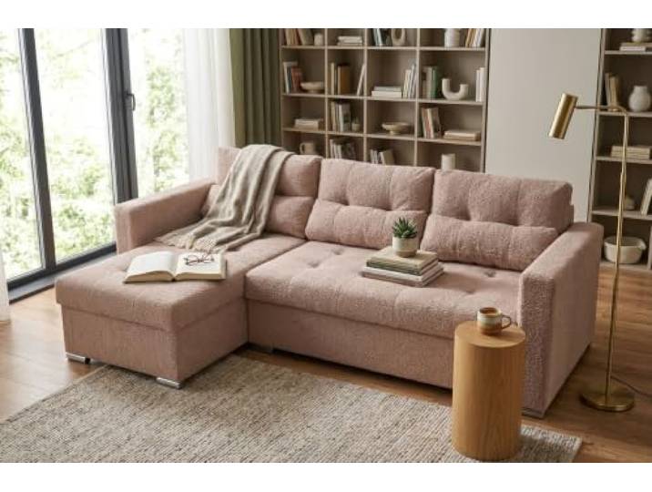 Family Meble Ecksofa Varius Angel mit Schlaffunktion und 2 Bettkästen, Ecke Links oder rechts montierbar – Variante Angelo Angel 8