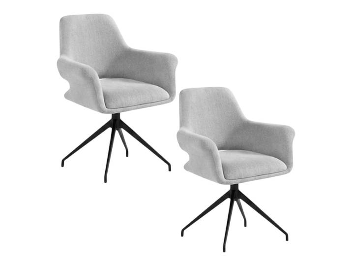Fauteuil de table pivotant gris clair (x2)