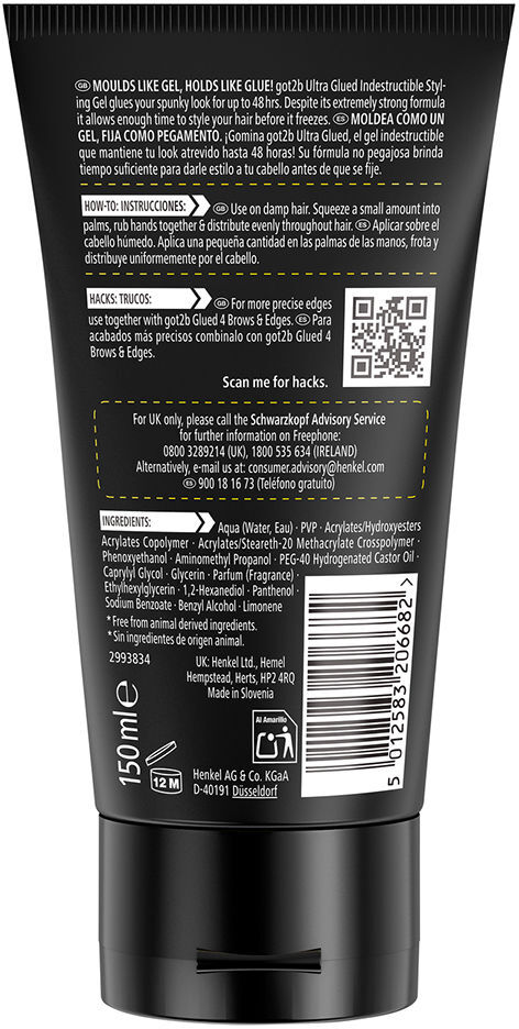 Schwarzkopf Mass Market GOT2B Ultra Collé gel coiffant 150 ml