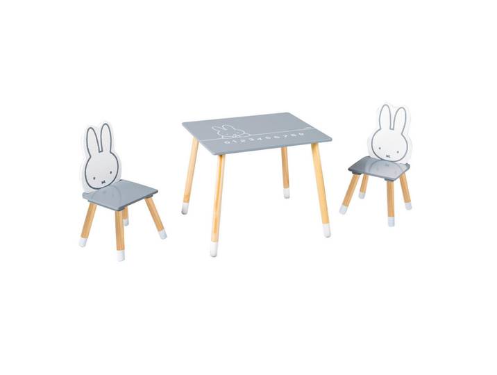 Roba Kindersitzgruppe Miffy, Weiß, Dunkelgrau, Holz, Babymöbel & Kindermöbel, Babyzimmer, Kindersessel & Kindertische