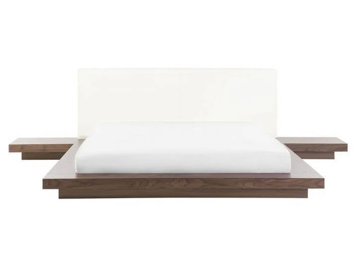 Lit japonais marron 160 x 200 cm ZEN - BELIANI - Bois - Panneaux de particules - Scandinave - Moderne - A lattes
