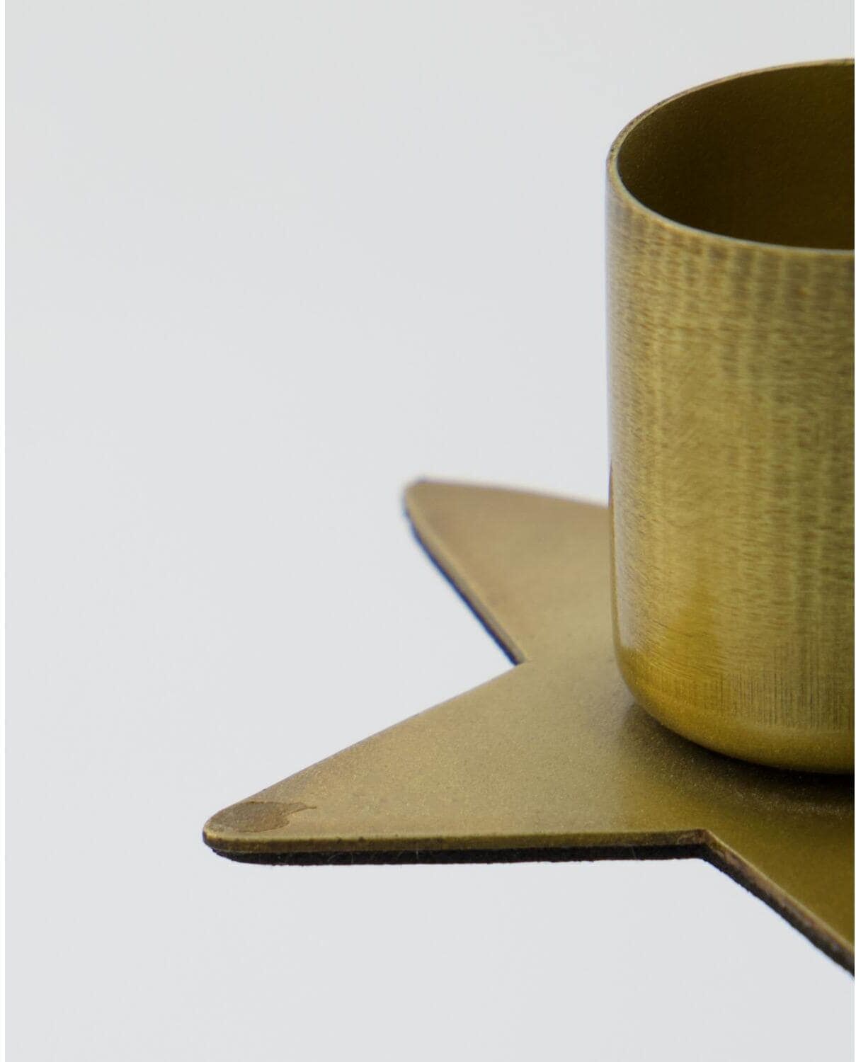 Kerzenhalter HOUSE DOCTOR "House Doctor Kerzenhalter Stage 6er Set", gold, H:3cm, Kerzenhalter, Kerzenhalter gold B/H/T: 3cm