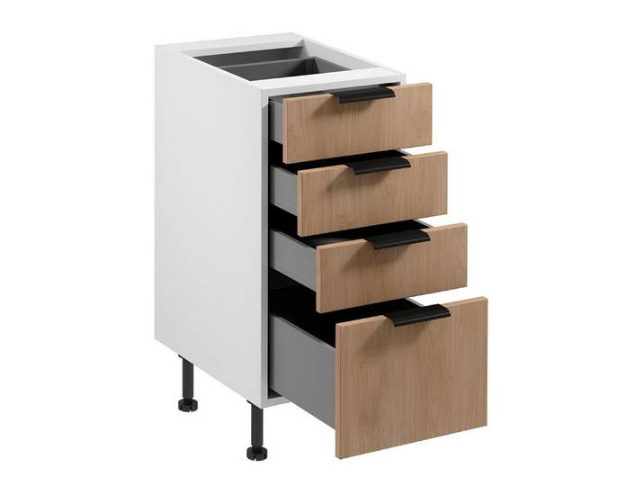 JVmoebel Unterschrank Küchenschrank mit 4 Schubladen aus Holz in Weiß (1-St., Unterschrank) Made in Europe