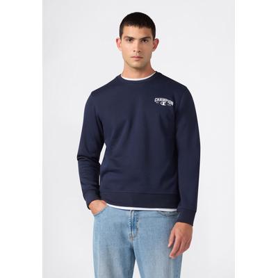 Sweatshirt CHAMPION "SPORTWEAR CREWNECK Standard Fit", Herren, Gr. M, blau (nny), Obermaterial: 55% Baumwolle, 45% Polyester, Sweatshirts Sweatshirt, mit sportlicher Ausstrahlung, für Sportmode und Freizeit, Standard Fit