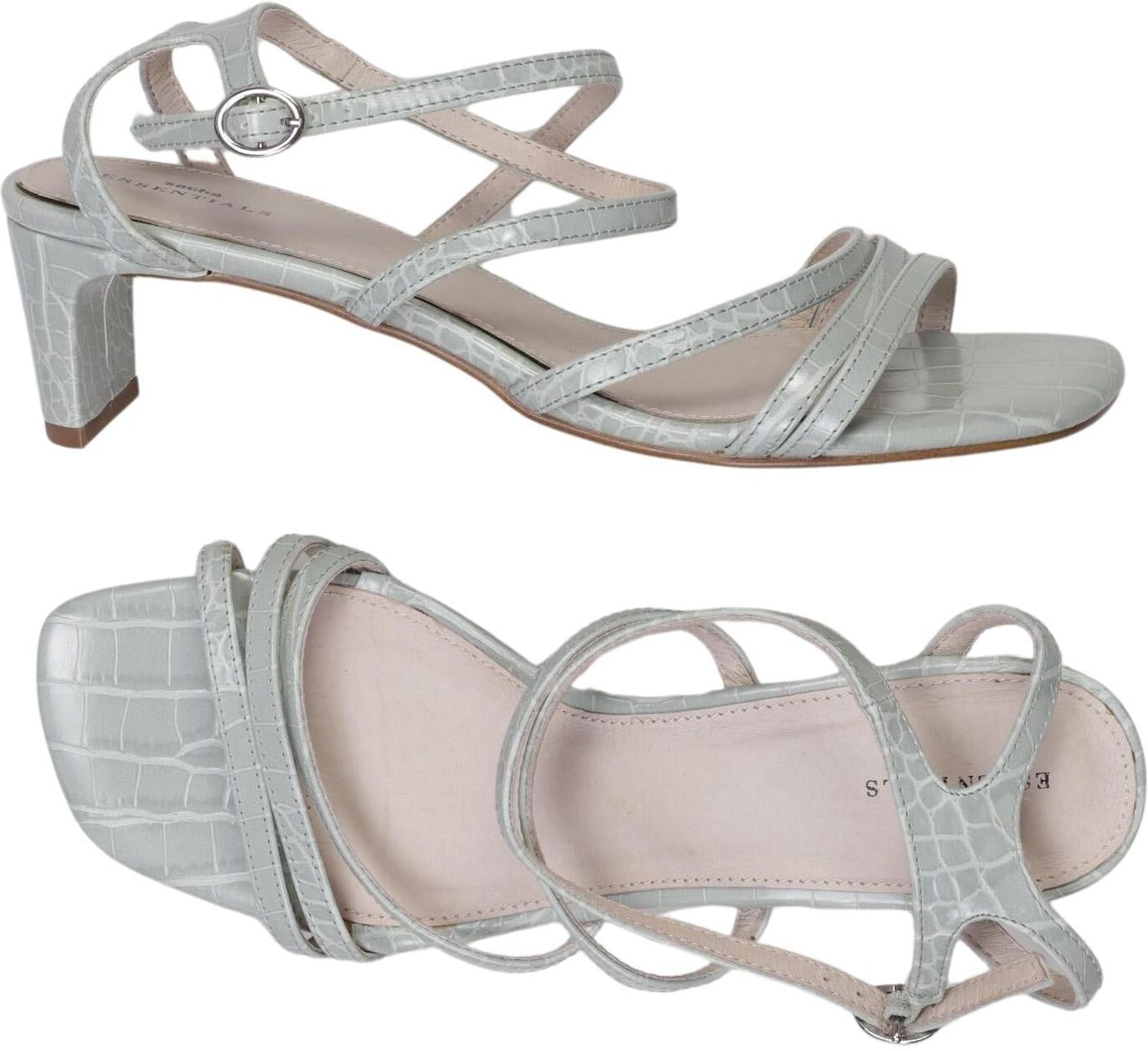 Sacha Damen Sandalen, Silber, Gr. EU 39, Kunstleder - Second Hand