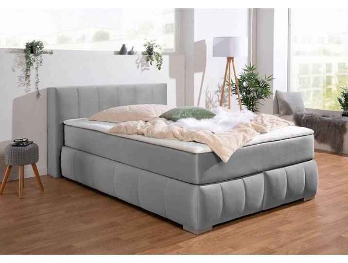 Home affaire Boxspringbett Chelles, inkl. Kaltschaumtopper, in 5 Breiten und 3 Matratzenarten